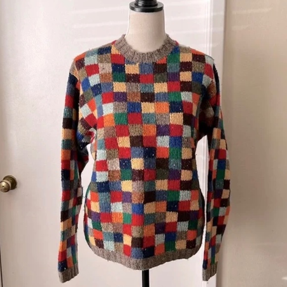 vintage J. Crew handmade wool SWEATER - Picture 1 of 14
